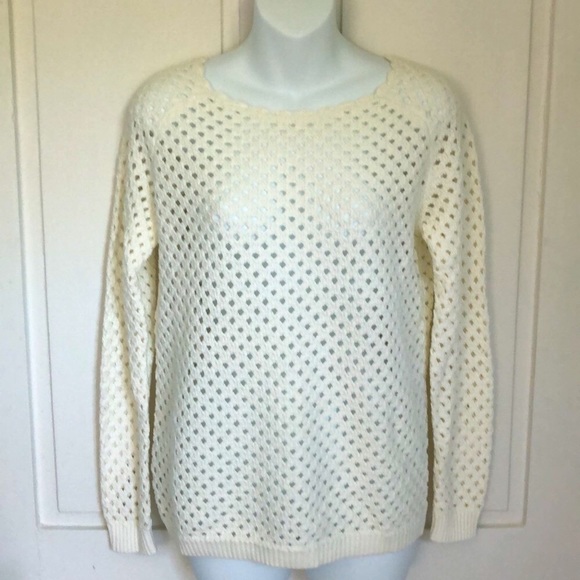 LOFT Sweaters - Cotton Crochet LS Sweater SP